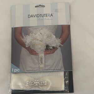 David Tutera Cream Pearl Bouquet Wrap
